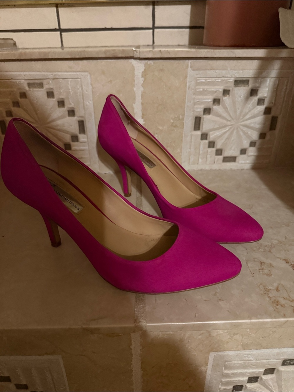 INC International Concepts Hot Pink Pointed-Toe Pumps